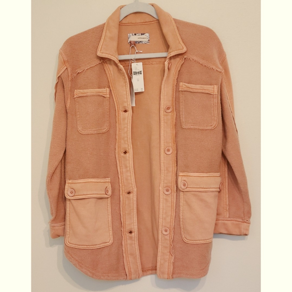 Worn Once Anthropologie Pilcro Overshirt Jacket- Peach Color